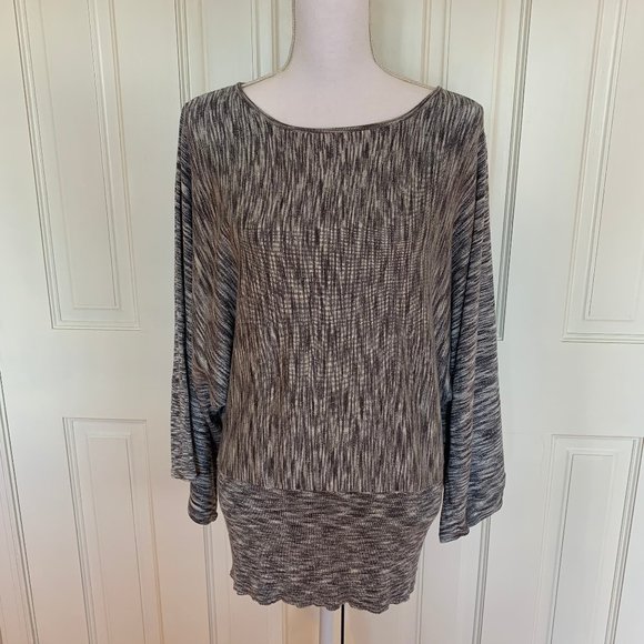 Metallic Silver & Black Sparkle Sweater - Picture 1 of 7
